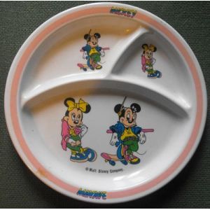 Assiette Mickey / Minnie - Occasion