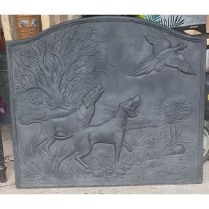 Plaque en fonte noire pour cheminée - Occasion