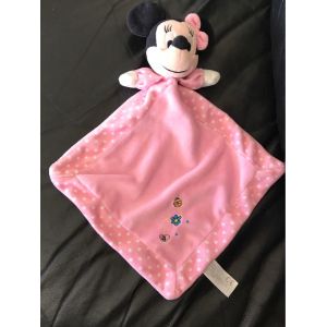 Doudou Plat Nicotoy Disney Minnie Rose Coccinelle Fleur Papillon Pois 30cm - Occasion