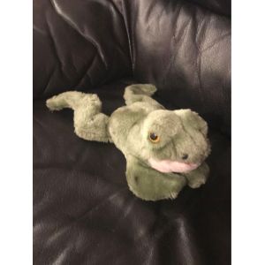 Doudou Peluche Vintage Grenouille Verte 27cm - Occasion