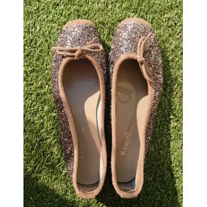 Très Jolies Ballerines Reqins Collection Taupe Avec Brillants T.36 - Occasion