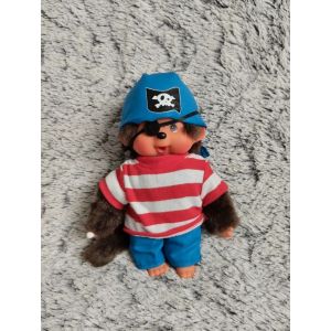 Peluche Singe Kiki Habill&eacute; En Pirate - Monchhichi - Poup&eacute;e Corsaire - Occasion