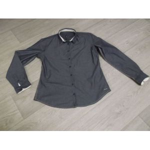 Chemise Saint James Bleu Foncé Pointillés Blancs 38/40 Tbe - Occasion
