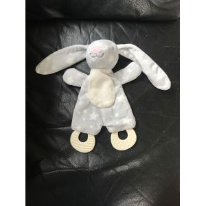 Doudou Plat Zd Trading Lapin Gris Blanc Eotile Plaque De Dentition - Occasion