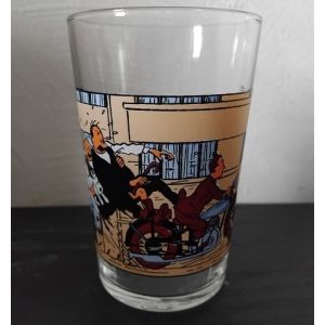 Verre Moutarde Tintin Lombard 1974 Tintin A Moto - Occasion