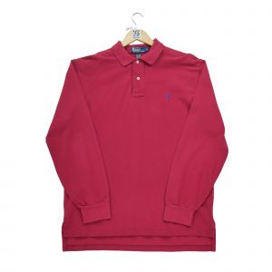 Reconditionné - Polo Manches Longues Homme Rouge - Taille L - Homme - Rouge - Occasion