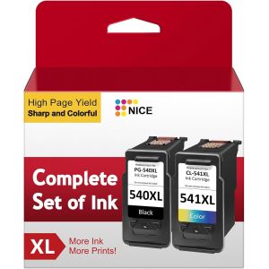 Cartouche 540 541 Xl, Pg-540Xl Cl-541Xl Remanufacturées Pour Cartouche Canon 540 541 Encre Canon 540 Et 541, Pour Canon Pixma Mg3650 Mg3550 Mg4250 Mg3150 Mg3250 Ts5150 Mx475 (1 Noir, 1 Couleur) - Occasion