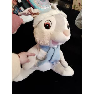 Grande peluche lapin panpan blanc/color&eacute; Disney. - Occasion