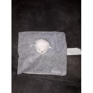Doudou Plat Carre Agneau Mouton Brebis La Halle Kimbaloo Brioche Gris Et Blanc - Occasion