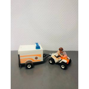Playmobil quad et remorque de secours - Occasion