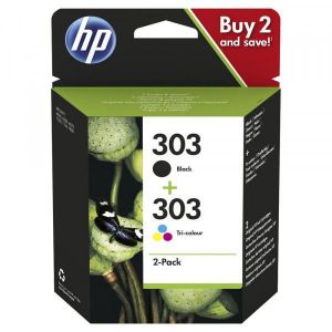 2 Cartouches D'imprimante Hp 303 Noire Et Couleur - Occasion