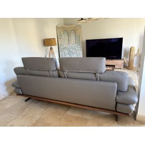 Canapé En Cuir, Trois Places Avec Têtières De La Marque Roche Bobois - Occasion