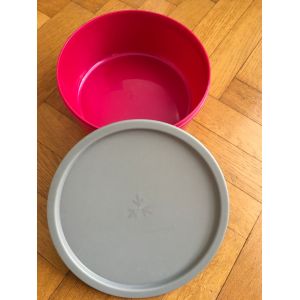 Boite Ronde Tupperware À Gateaux Rouge - Occasion