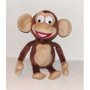 Peluche Singe Fufris Beige Marron Funny Monkey Interactif Sonore Qui Rigole Imc Toys - Doudou Singe Ouistiti Rigolo - Imc Toys - Occasion