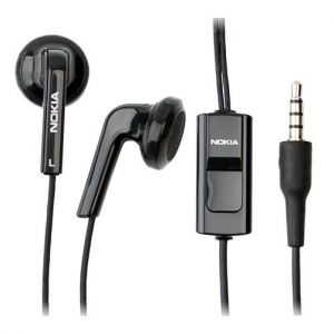 Kit Oreillette St&eacute;r&eacute;o Noir 3.5mm (Origine Nokia Hs-47) Pour Nokia 5220, 5320, 5610, N79, N85, N95 8gb, N96, N97 - Occasion