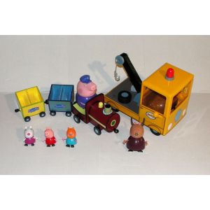 Peppa Pig Train Et Camion Depanneuse Sonore Jouet Peppa Cochon + Figurines Articulées - Occasion