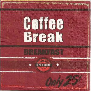 Lot De 2 Serviettes Déco Papier Mdm: Coffee Break - Occasion