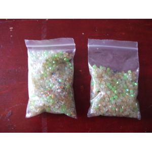 Perles Toupie Vert, Orange, Tranparent - Occasion