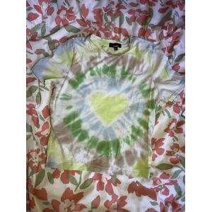 T Shirt Primark Taille S Pour Fille Couleur Bleu Vert Blanc Très Bonne État - Occasion