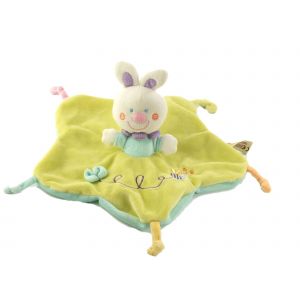 Doudou Lapin Mauve Vert Abeille Nicotoy - Occasion