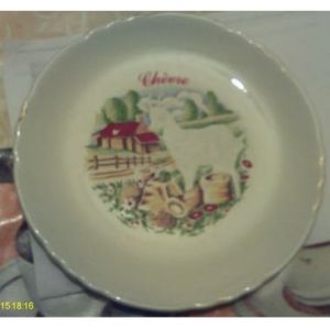 Vintage - Assiette A Fromage - " Ch&egrave;vre - Occasion