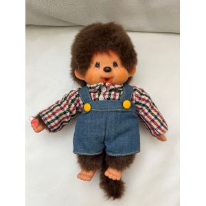 Peluche Singe Kikki Monchichi Salopette Fermier 20 Cm - Occasion