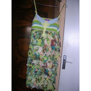 Robe À Volants Doublée À Bretelles One Step 40/42. - Occasion