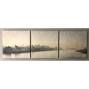 Tableau triptyque - Toiles sur châssis bois 57 x 171 cm - Occasion