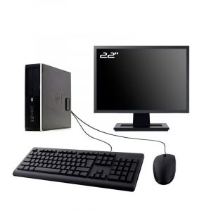 PC HP Compaq Elite 8100 SFF Ecran 22" Intel I5-650 RAM 16Go SSD 240Go W10 Wifi - Occasion