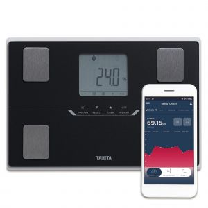 Tanita Bc-401 Balance Intelligente De Composition Corporelle Familiale Compacte Noire Avec Application Pour Le Suivi De La Condition Physique - Occasion