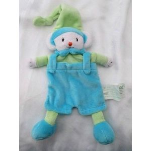 Doudou Peluche Souris Plat Bleu Et Vert Bonnet La Halle Kimbaloo - Occasion