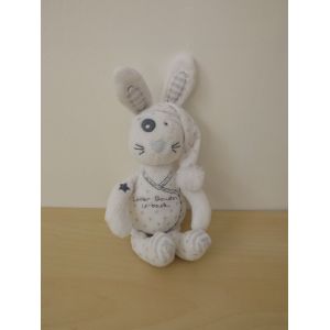 Doudou Lapin Étoiles Grises Tape À L'oeil - Occasion