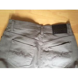 Jean Antonelle Taupe Avec Broderies - Taille 38. - Occasion