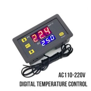 Thermostat numérique à affichage LED avec sonde - Contrôle numérique de la température AC110-220V 20A - Thermostat avec sonde à affichage LED - Instrument de contrôle de la chaleur/refroidissement - Occasion