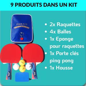 Kit 2 Raquettes De Ping-Pong + Balles + Housse - Occasion