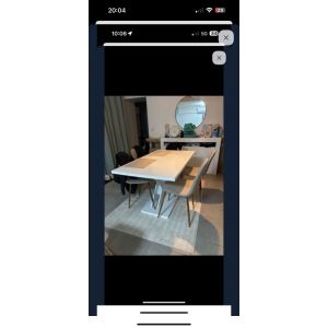 Table Repas Extensible &#34;Bronx&#34; - 140/180 X 80 X 75 Cm - Blanc Brillant Blanc Brillant. - Occasion