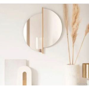 Miroir demi-lune doré - Occasion