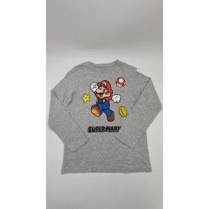 Tee Shirt Enfant (Manches Longues) Super Mario Officiel Nintendo Taille 10 Ans - Occasion