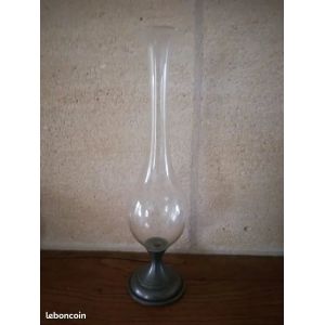 Soliflore vintage " verre / &eacute;tain " - Occasion