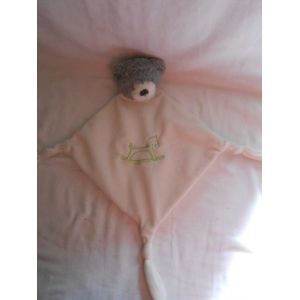 Doudou Plat Triangle Carre 3 Noeuds Blanc Ours Ange Cheval A Bascule Gris Vert Carreblanc - Occasion