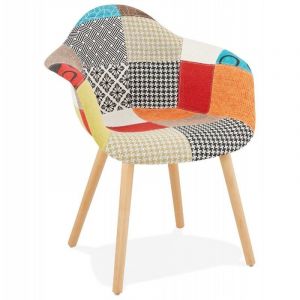 Paris Prix - Fauteuil Patchwork "Méli-Mélo" 80cm Multicolore - Occasion