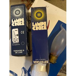 Ampoules De Marque Croze, Modèle Versailles, À Baïonnette, Culot Laiton, Torsadée De Luxe - Occasion