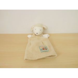 Doudou Agneau Mouton Blanc Beige La Grande Famille Moulin Roty - Occasion