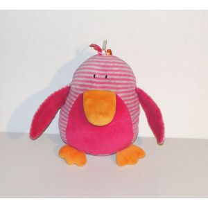 Doudou Oiseau Jellycat Pouet Rayé Rose Peluche Oiseau Jellykitten - Occasion