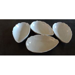 4 Coupelles À Avocat En Porcelaine Blanche De Philippe Deshoulières - Occasion