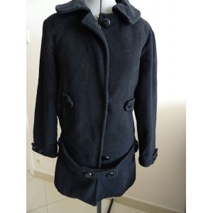 Manteau Noir Zara Basic Taille M - Occasion