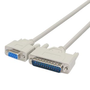 KALANKA-Câble de Conversion DB9 vers DB25 Câble de Conversion RS232 Femelle vers DB25 mâle Null Modem série parallèle imprimante pour DTE PC Mac Linux Transmission de données Communication¿1.5M¿ - Occasion