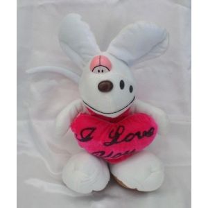Peluche Doudou Souris Style Diddlina Coeur Rose I Love You Safety Toys - Occasion