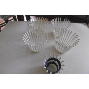 Cache Pot Plastique Blanc A Decorer Vous Memes N&deg;2 Playjeux 61440 Lot De 4 - Occasion