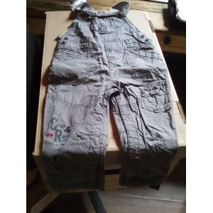 Salopette Grise Pressions Jambes Garcon 2 Ans - Occasion
